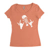 devil horns Women's Triblend Scoop T-shirt