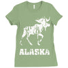 Alaska Deer Rudolph Ladies Fitted T-Shirt