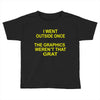 i went outside once Toddler T-shirt
