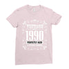 vintage made in 1990 perfectly aged a living legend Ladies Fitted T-Shirt