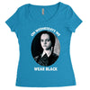 on wednesdays we wear black Women's Triblend Scoop T-shirt