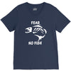 fear no fish bone skeleton V-Neck Tee