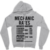 mechanic labour rates Zipper Hoodie