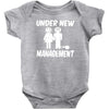 under new management stag night wedding mens Baby Onesie