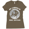 halloween my labrador rides shotgun Ladies Fitted T-Shirt