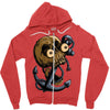 skull anchor Zipper Hoodie