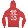 Super Cool Momma Of A Freaking Awesome Son Zipper Hoodie