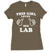 this girl loves her lab Ladies Fitted T-Shirt