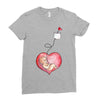 Mom and Baby are Connected to the Heart Ladies Fitted T-Shirt