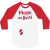 Muggle On Board Red 3/4 Sleeve Shirt