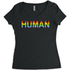human Women's Triblend Scoop T-shirt