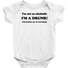 im not an alcoholic im a drunk t shirt x large funny beer pong keg par Baby Onesie