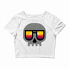 sunset skull Crop Top