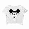 skull mickey cartoon Crop Top