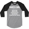 March Girl Hated By Many 3/4 Sleeve Shirt