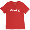 analog white logo V-Neck Tee