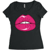 lips shiny Women's Triblend Scoop T-shirt