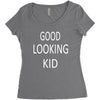 good looking kid Women's Triblend Scoop T-shirt
