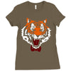 tiger bow tie Ladies Fitted T-Shirt