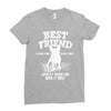 Best Friend Pug Ladies Fitted T-Shirt