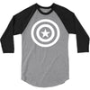 capitan america sticker vinyl decal 3/4 Sleeve Shirt