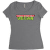 ninja turtles parody vegan Women's Triblend Scoop T-shirt
