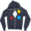 clean bandit shapes geometric Zipper Hoodie