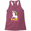 gay pride f#ck younicorn funny rude unicorn Racerback Tank
