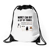 MONEY CAN BUY A LOT OF THINGS, Drawstring Bags