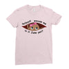 June Peeking Out Baby Girl Ladies Fitted T-Shirt
