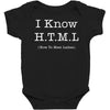 i know html Baby Bodysuit