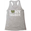 i love my soldier regular camouflage Racerback Tank
