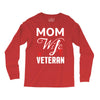 Mom Wife Veteran - Veterans Day T-Shirt Gifts Long Sleeve Shirts
