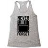 never forget floppy disk Racerback Tank