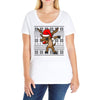 christmas reindeer dabbing Ladies Curvy T-Shirt