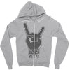 death to all but metal Zipper Hoodie
