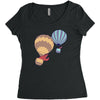 hot bear balloon Women's Triblend Scoop T-shirt