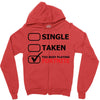 too busy playing fortnite (black) Zipper Hoodie