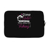 real girls go fishing Laptop sleeve