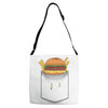 Pocket Burger Adjustable Strap Totes