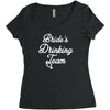 bride's drinking team diamond ring bachelorette Women's Triblend Scoop T-shirt