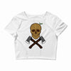 skull wood Crop Top