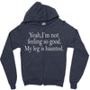 haunted leg Zipper Hoodie