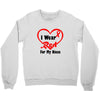 niece i wear a red heart ribbon Crewneck Sweatshirt