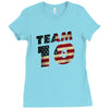 team 10 american flag Ladies Fitted T-Shirt