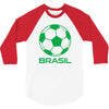 brasil sport soccer ball fun 3/4 Sleeve Shirt