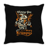 scary krampus Throw Pillow