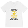 I'm Raising A Child With Childhood Cancer What's Your Super Power V-Neck Tee