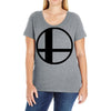 baseball Ladies Curvy T-Shirt