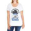 Some Girls Love Diamonds This Girl Loves Balls Ladies Curvy T-Shirt